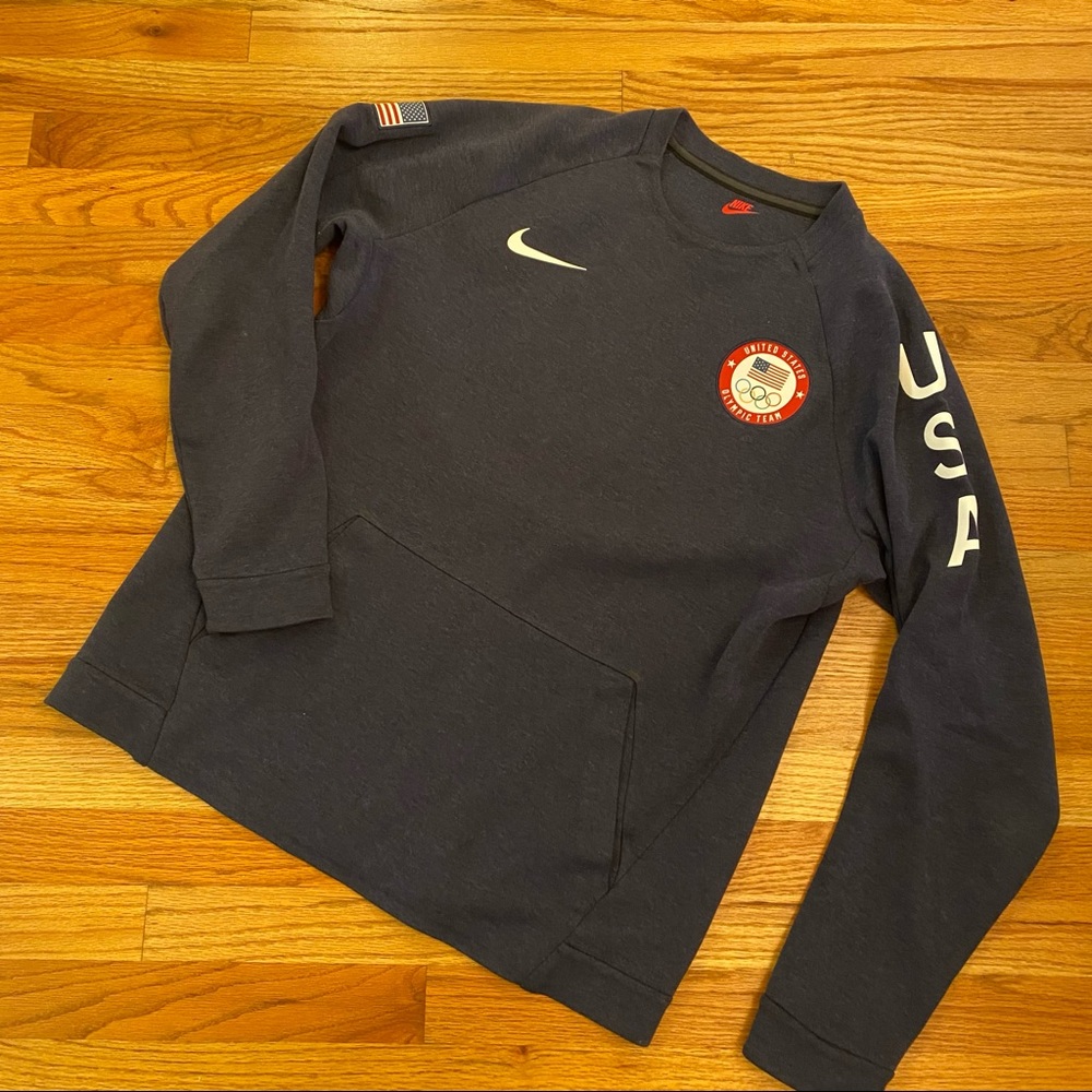 Nike Team USA Olympic Tech Fleece Pullover Crew Neck Hoodie Sweatshirt US Soccer